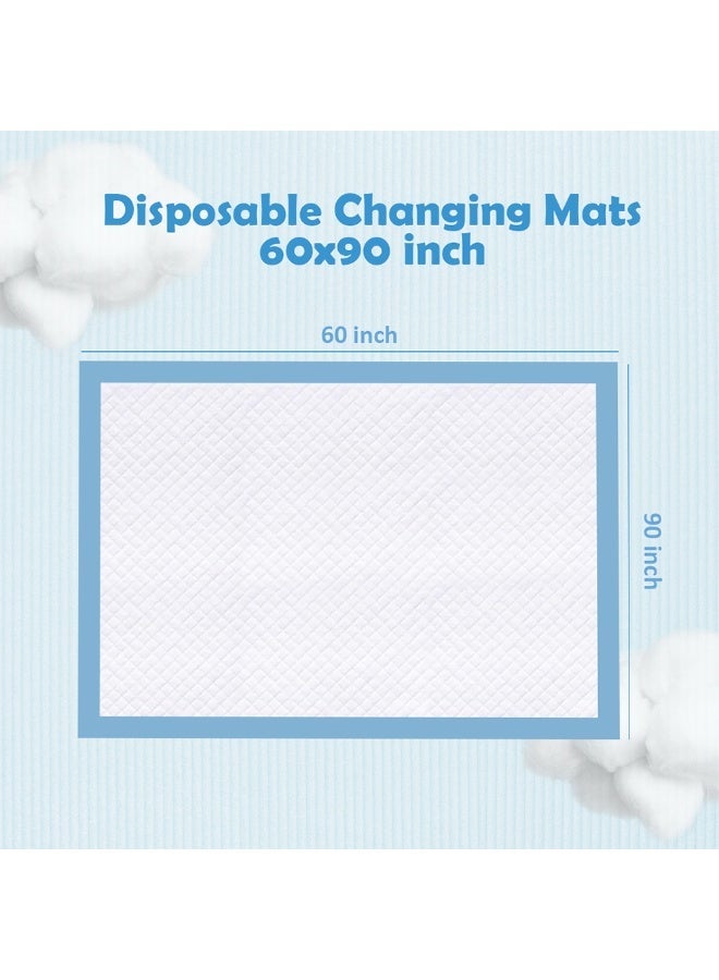 Cute 'n' Cuddle وسادات سرير قابلة للتصرف للبالغين Cute N Cuddle 60x90 سم – امتصاص عالي للسوائل، واقي مرتبة مقاوم للماء (أزرق، عبوة من 90) - Image 2